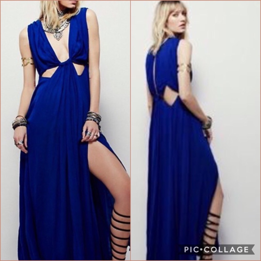 FLASH SALE!!!💫🍸Free People Blue Cut out Dress✨✨✨